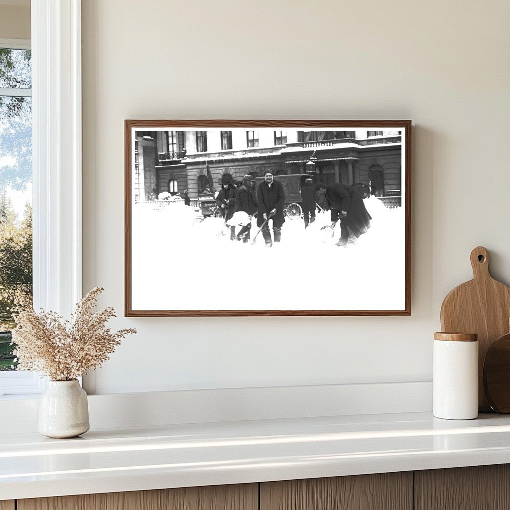 New York Winter: Snow Shoveling in 1908