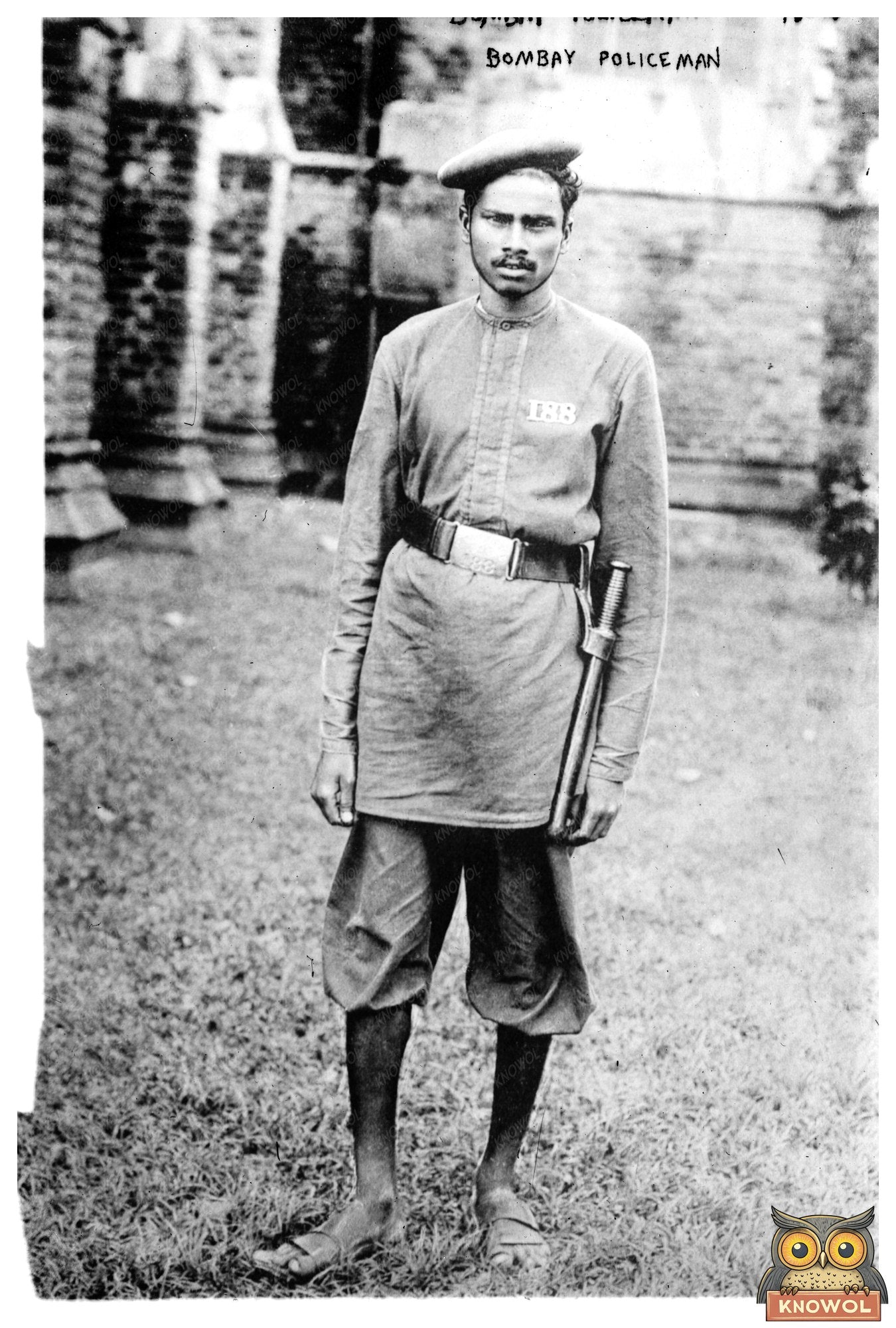 1922 British Colonial Policeman in Bombay, India