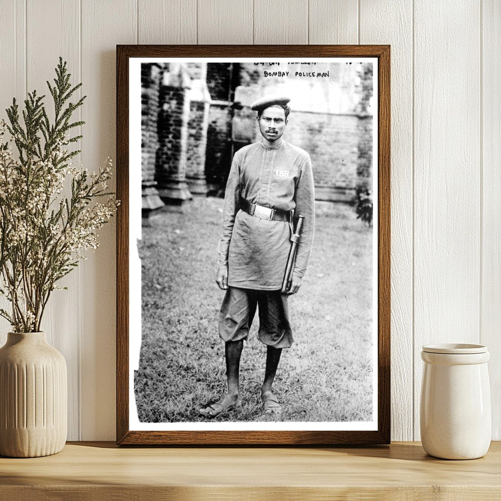 1922 British Colonial Policeman in Bombay, India