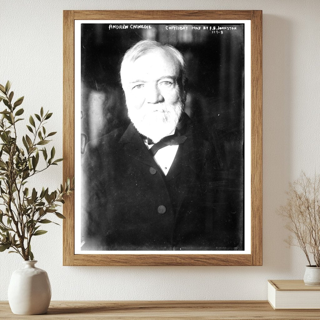 1905 Portrait of Steel Tycoon Andrew Carnegie