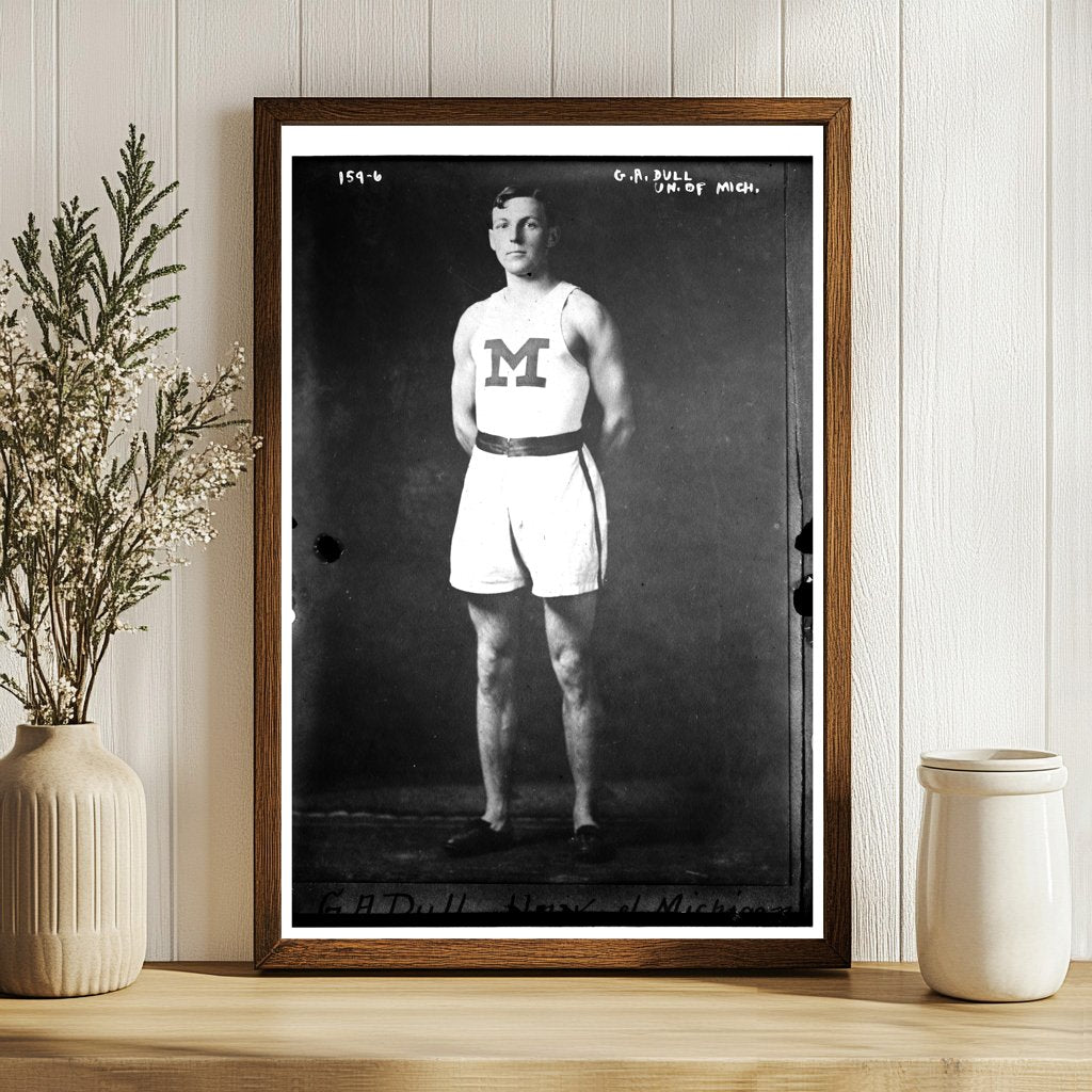 Vintage Track Star G.A. Dull, Univ. of Michigan Athlete