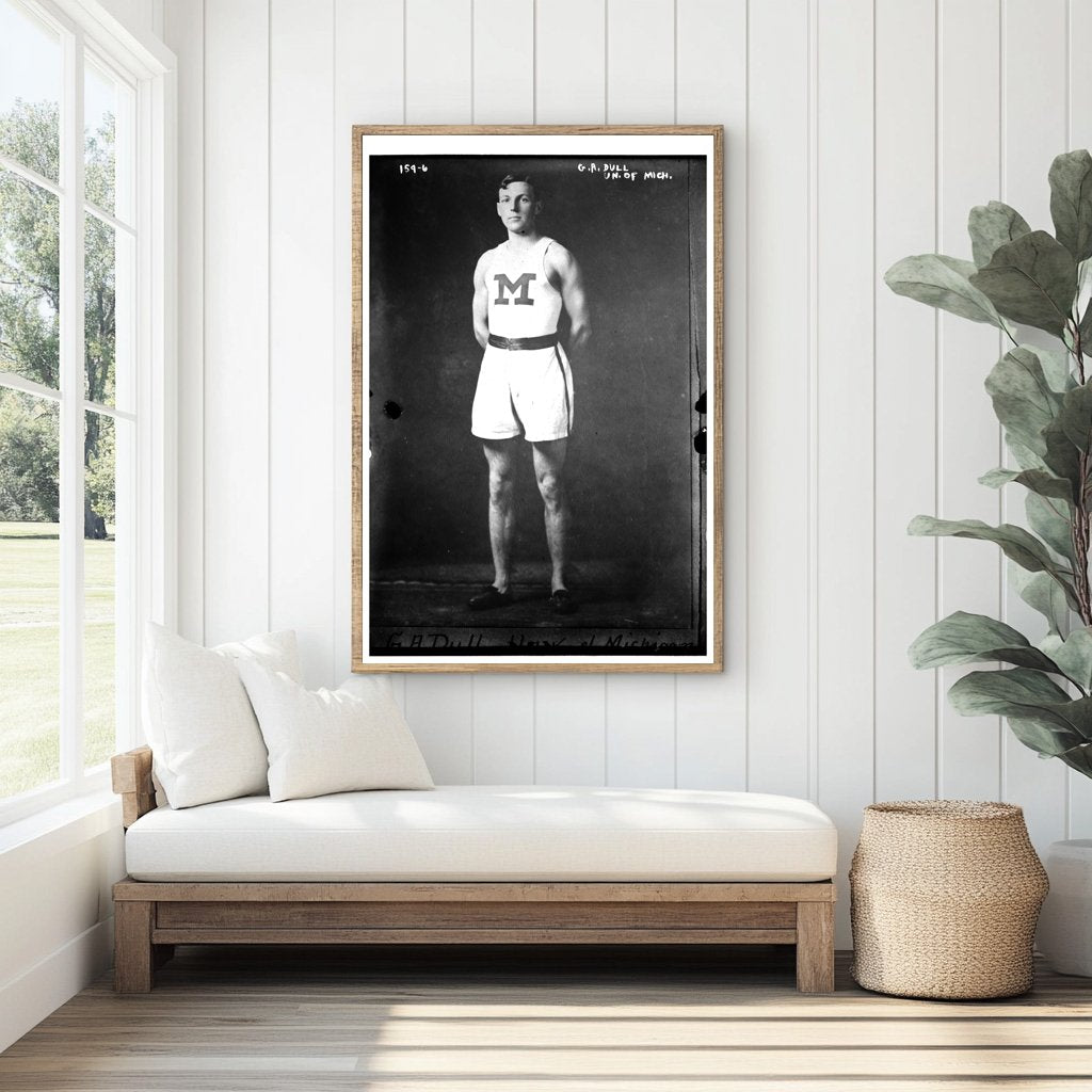 Vintage Track Star G.A. Dull, Univ. of Michigan Athlete
