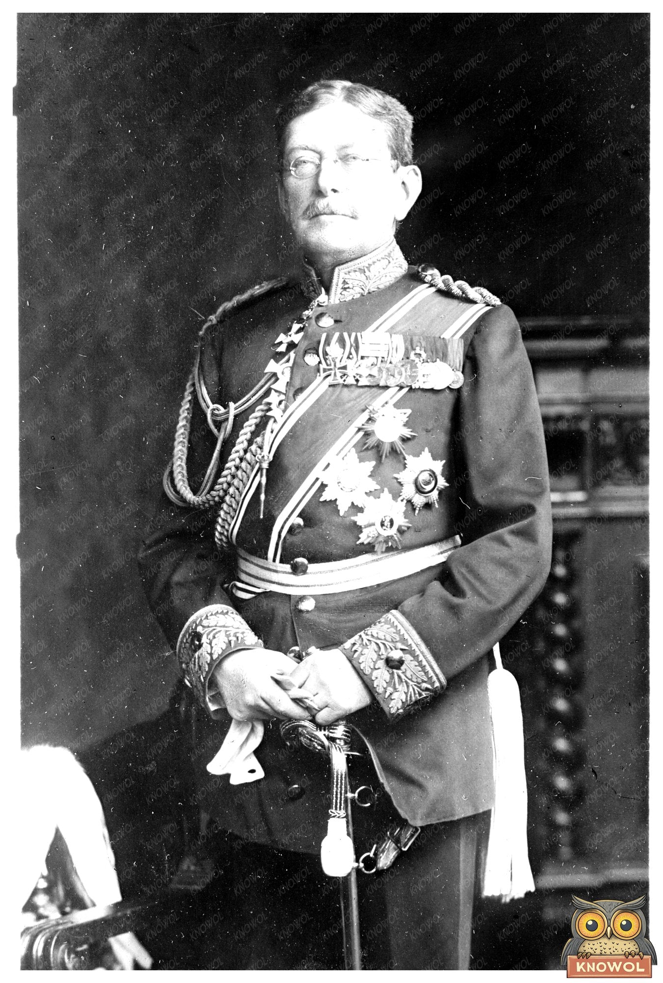 Historic Portrait of General Otto von der Goltz in Uniform