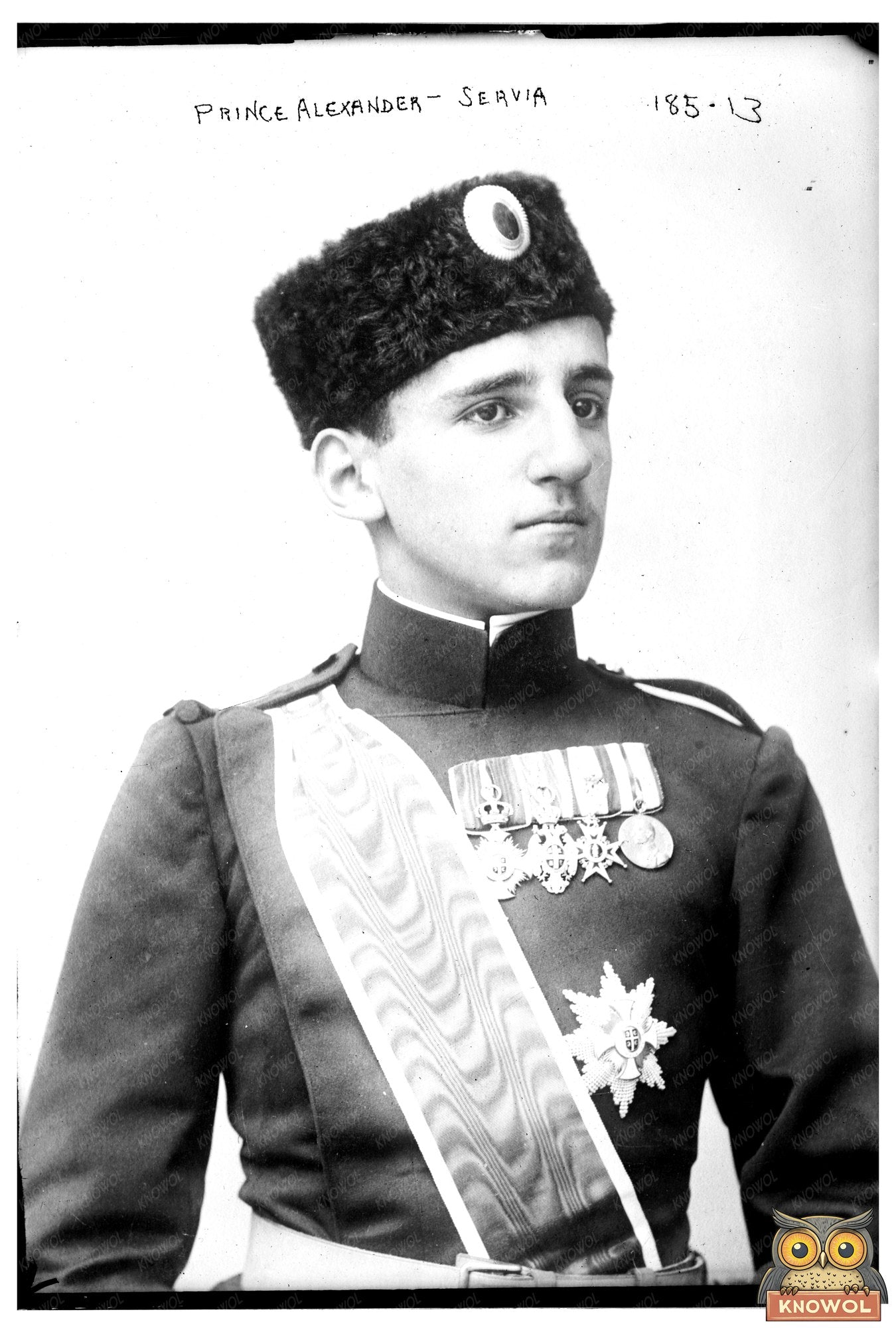 Regal Portrait of Prince Alexander in Military Uniform
