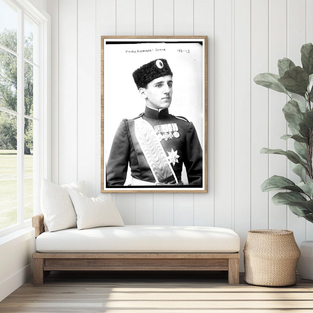 Regal Portrait of Prince Alexander in Military Uniform
