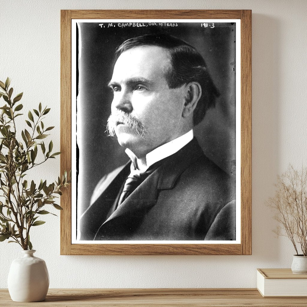 Historic Texas Governor T.M. Campbell Portrait Bust
