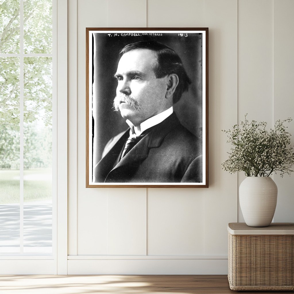 Historic Texas Governor T.M. Campbell Portrait Bust