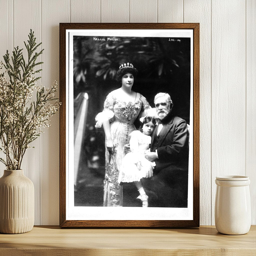 1903 Portrait of Opera Star Nellie Melba with Family