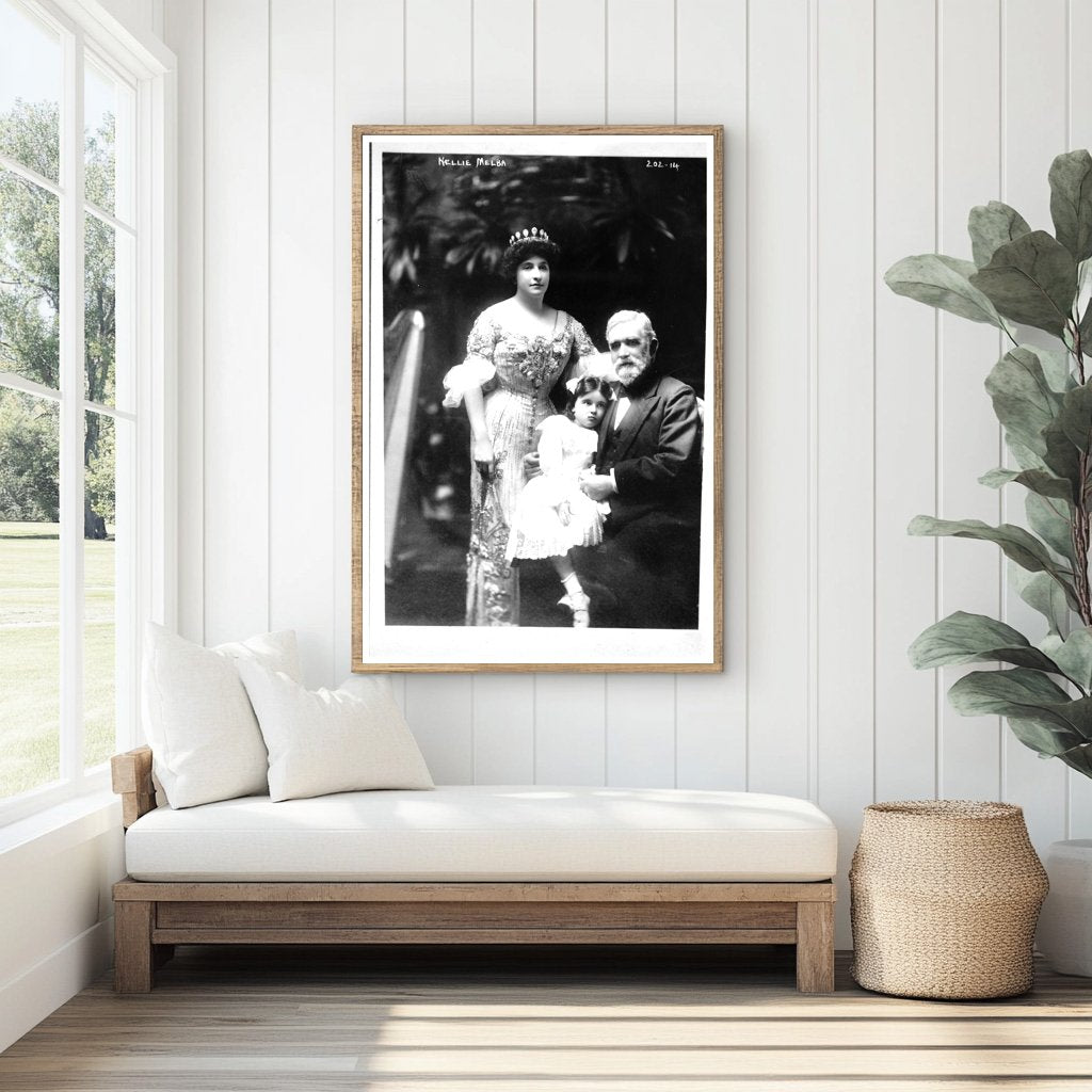 1903 Portrait of Opera Star Nellie Melba with Family
