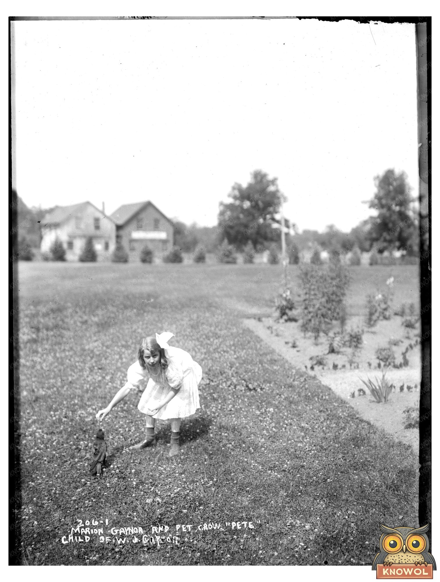 Playful Childhood: Marion and Her Pet Crow, Pete