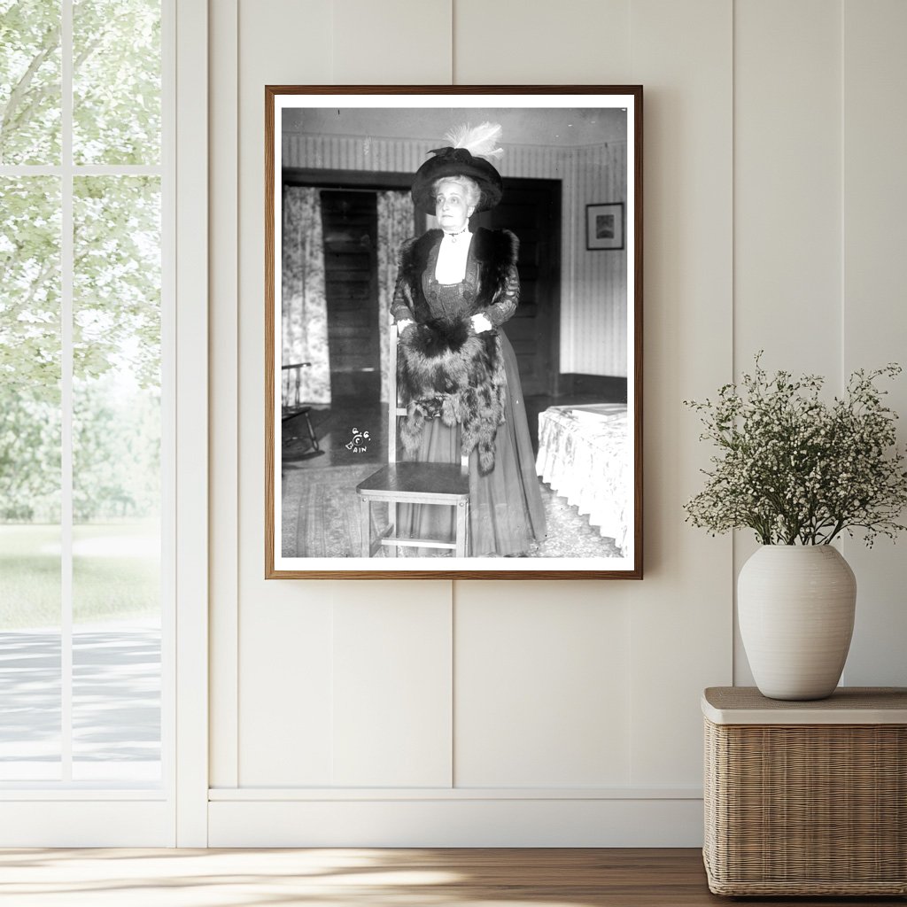 Elegant Portrait of a Late 19th Century Socialite