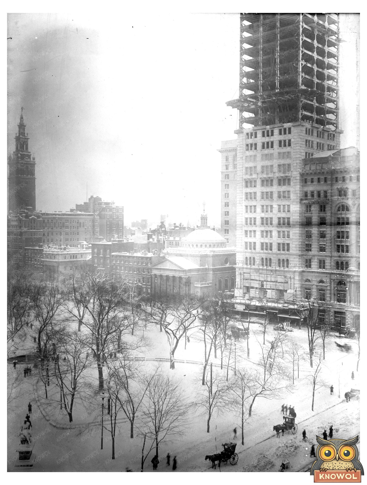 Vibrant Madison Square Scene - New York, 1908