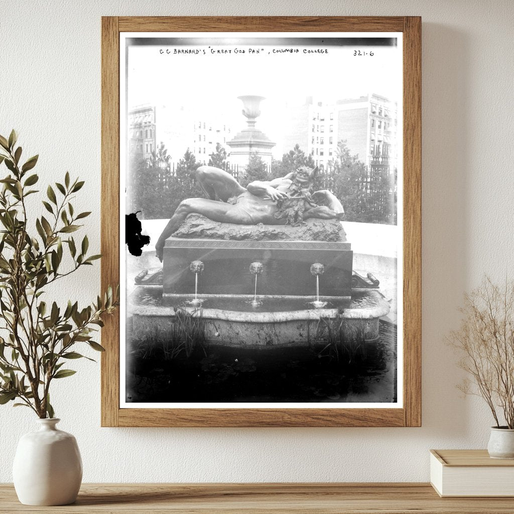 Intricate Close-Up of Columbias Pan Statue