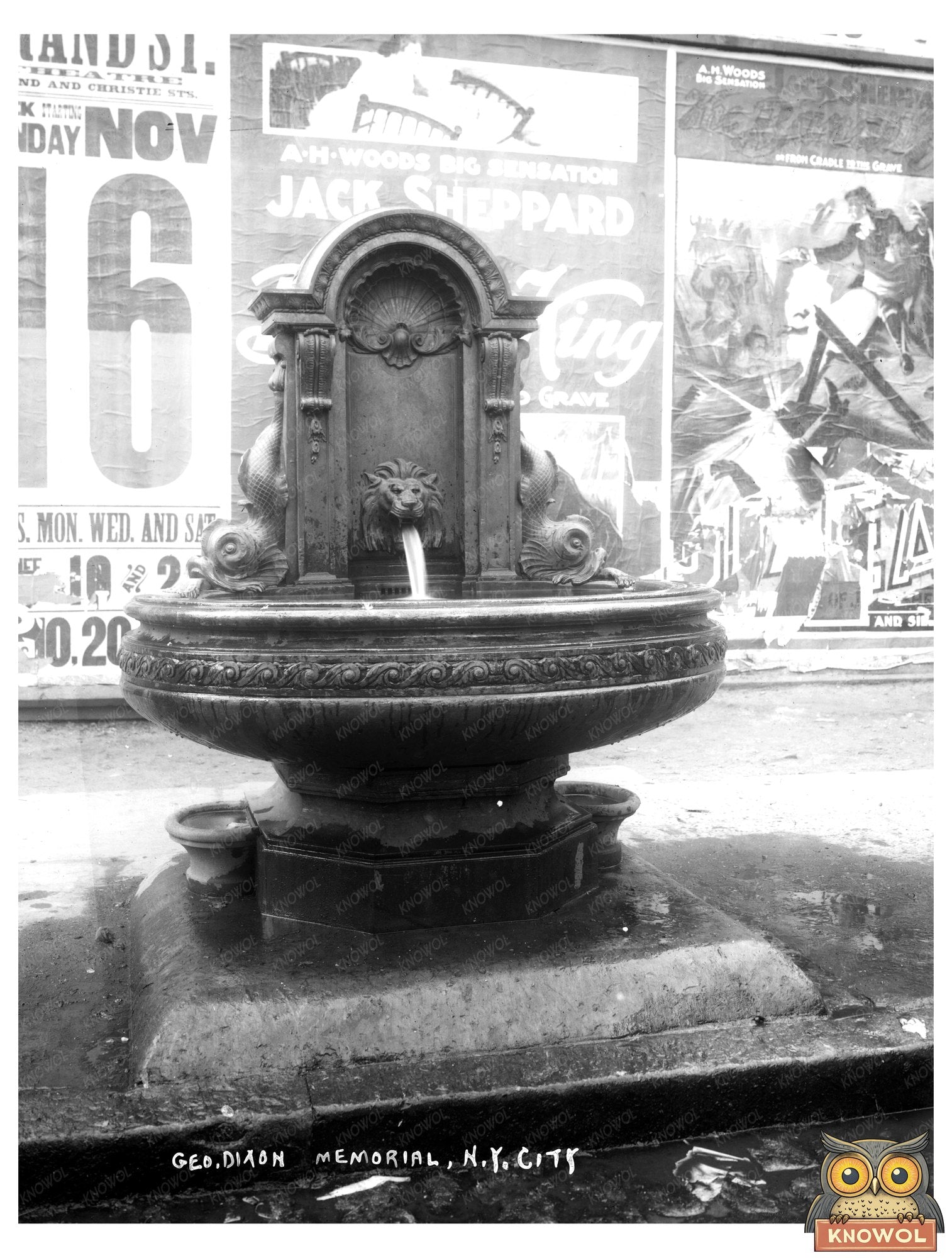 New Yorks Geo. Dixon Memorial Fountain Landmark