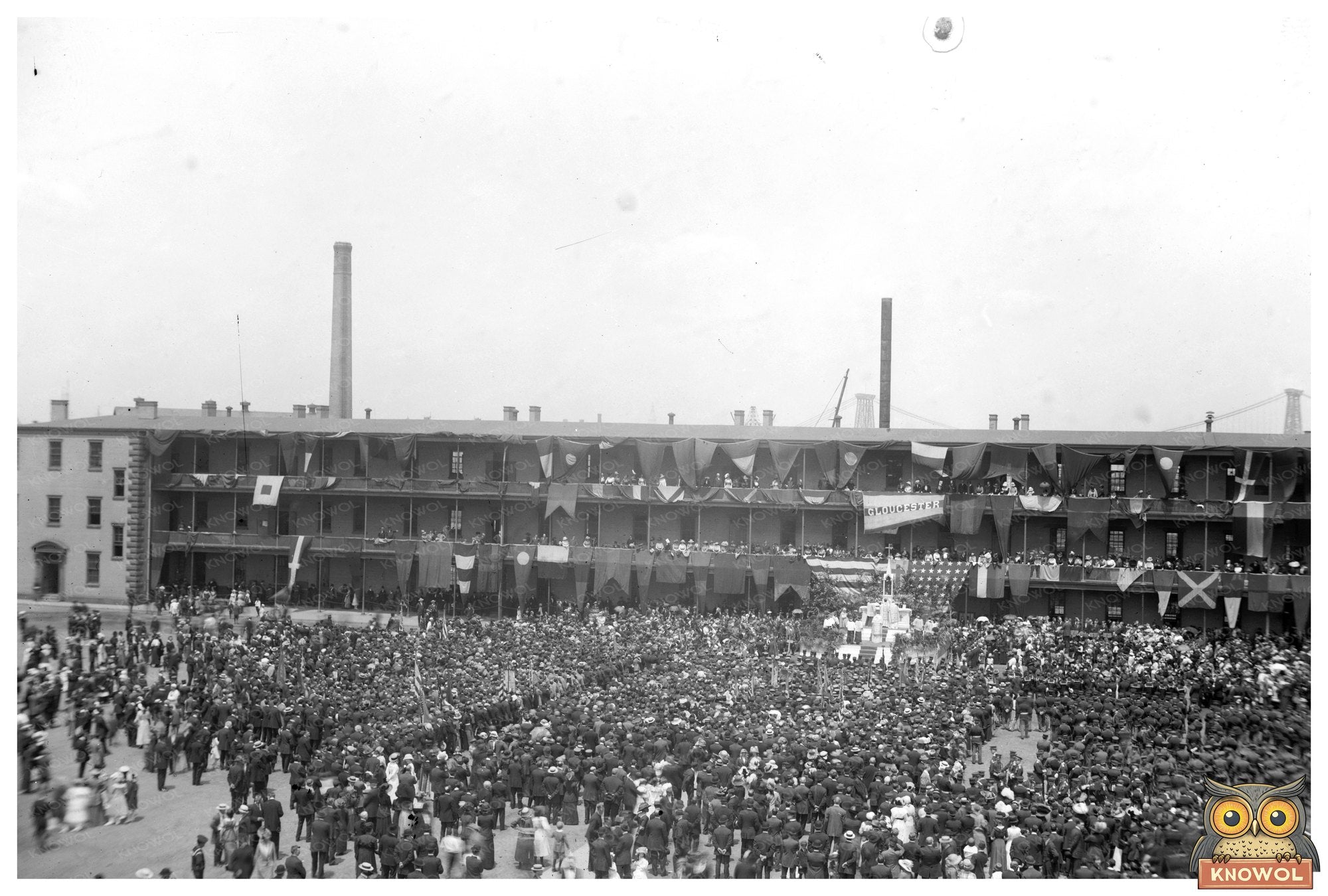 Dynamic Scene of Naval Operations in Historic Yard