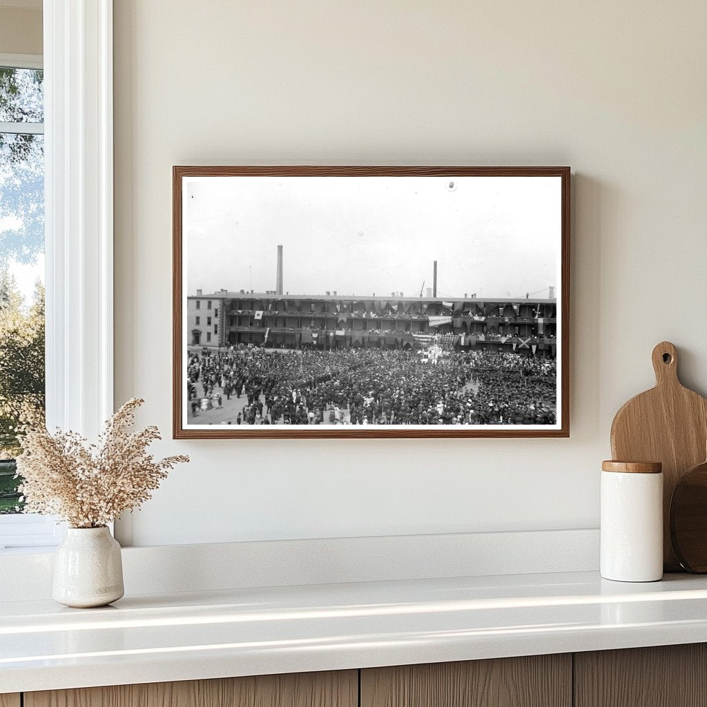 Dynamic Scene of Naval Operations in Historic Yard