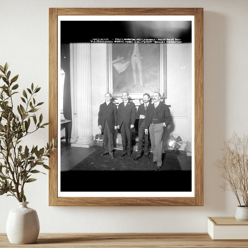 Early 20th Century NYC Government Leaders Portrait