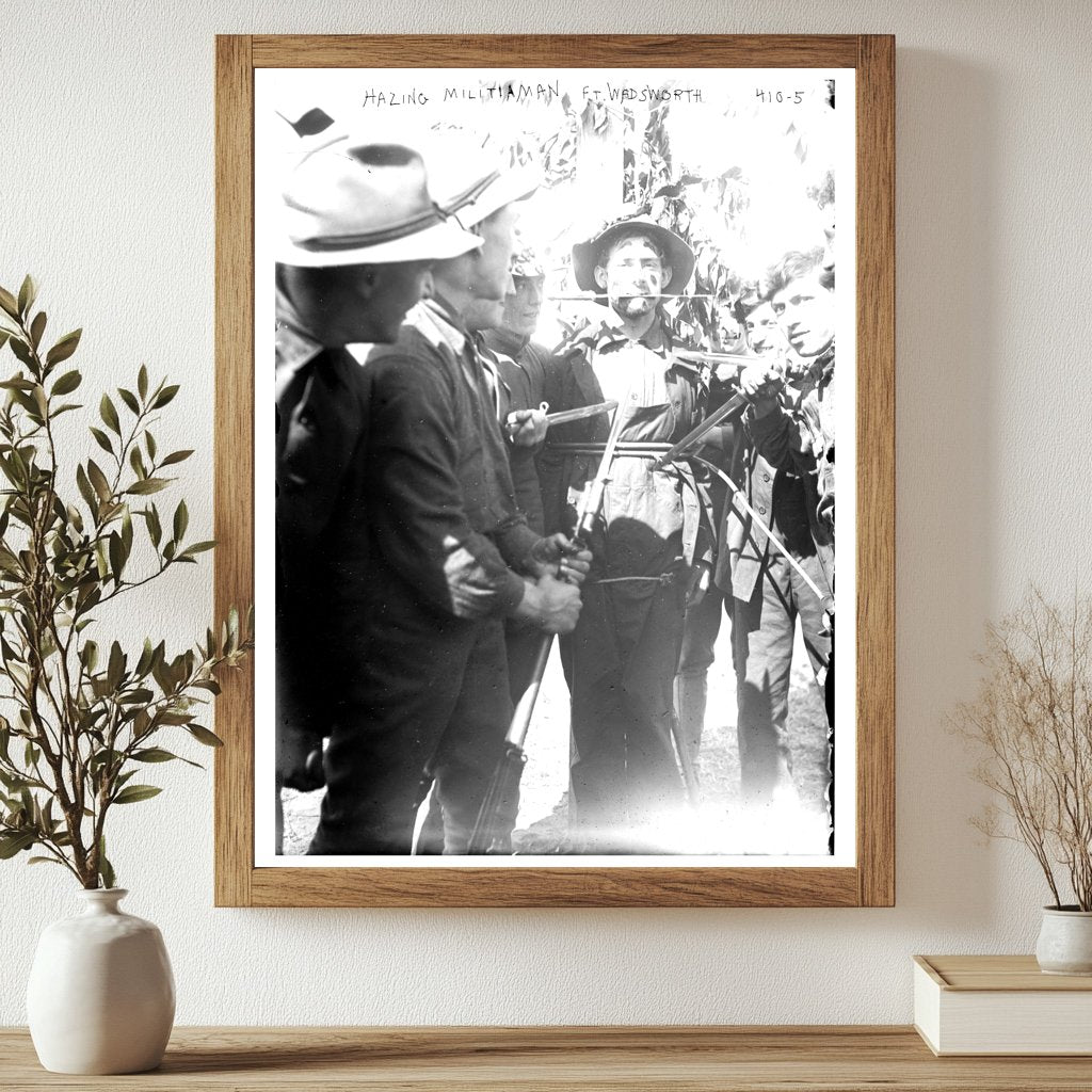 Historic Militiaman Hazing at Fort Wadsworth, 1908