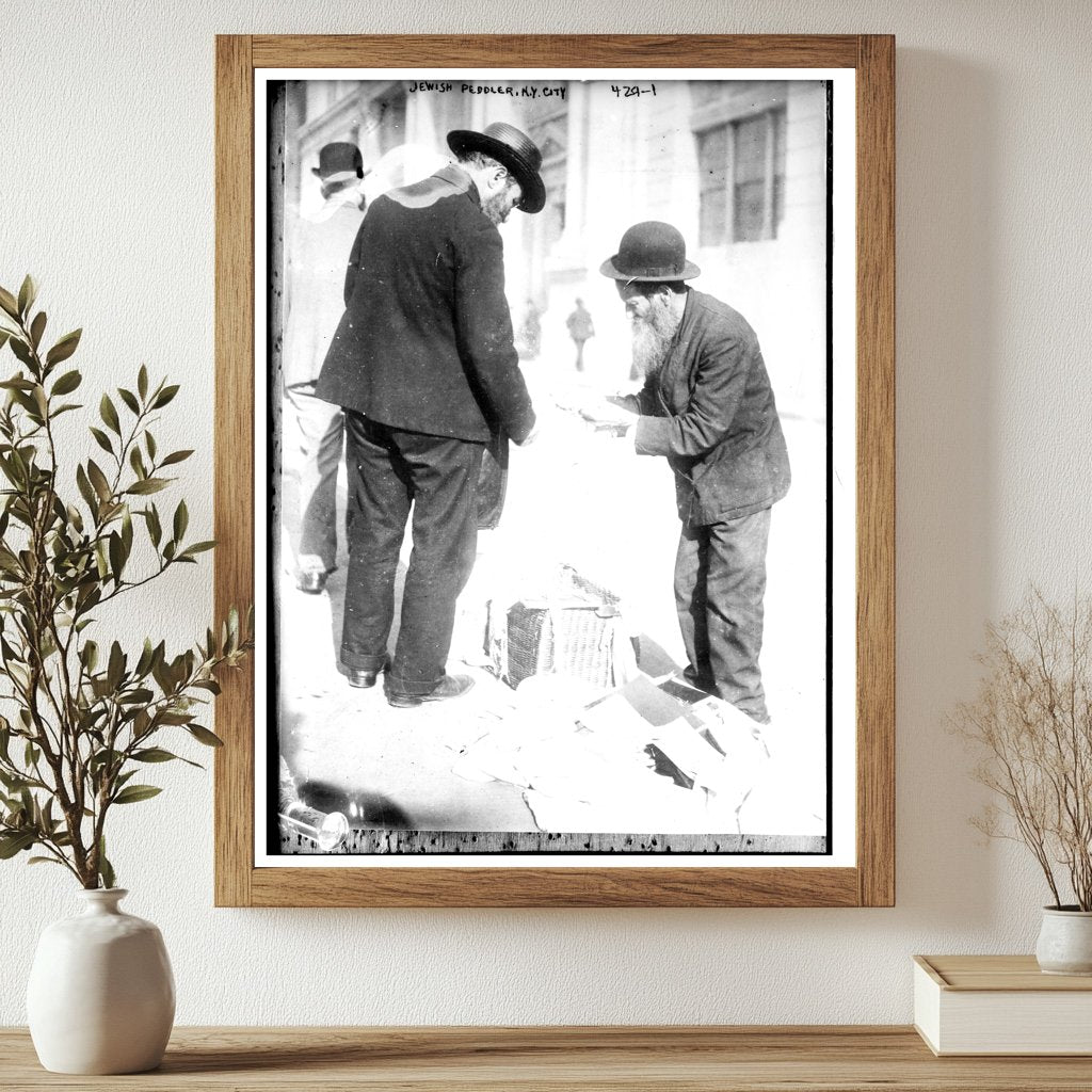 Urban Jewish Peddler in Historic New York City