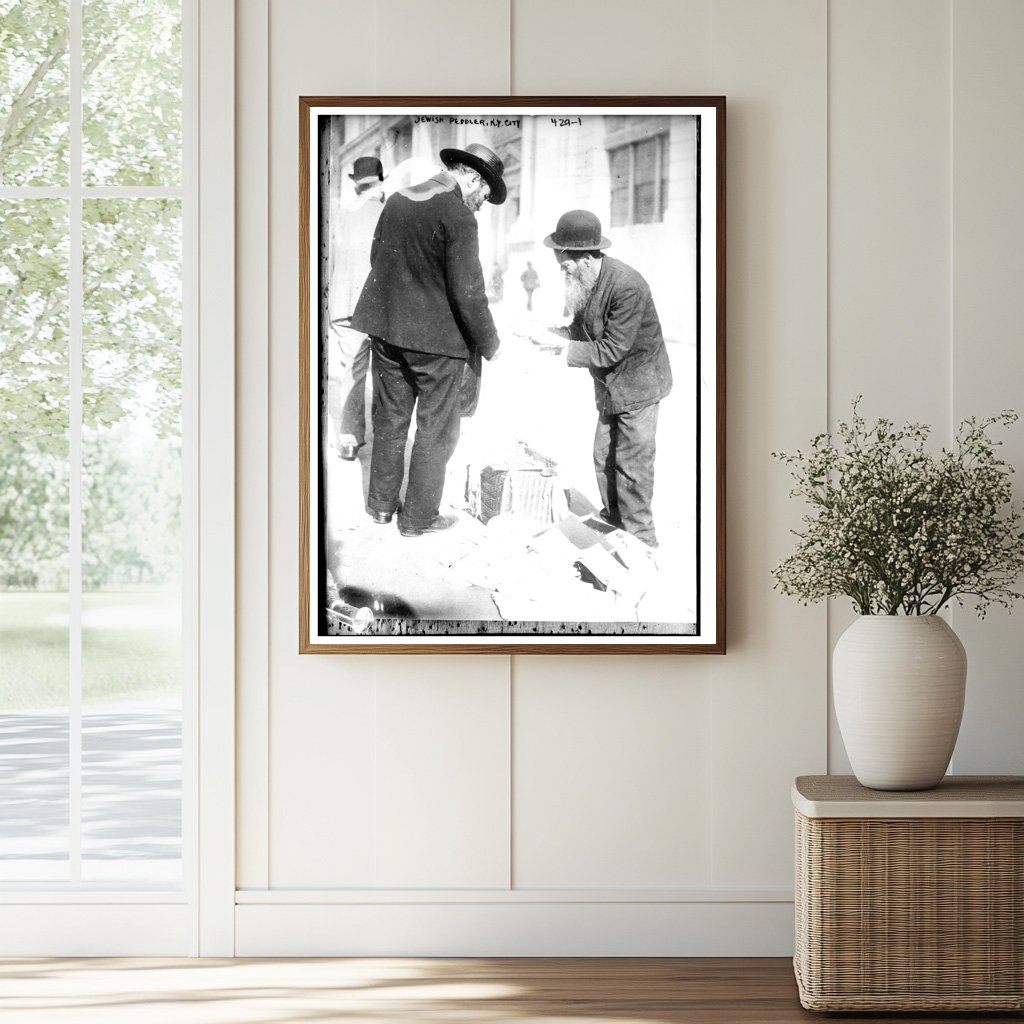 Urban Jewish Peddler in Historic New York City