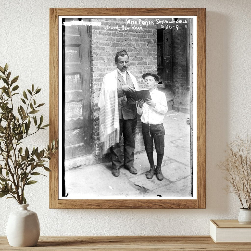 Jewish New Year Reflection with Tallit and Bible