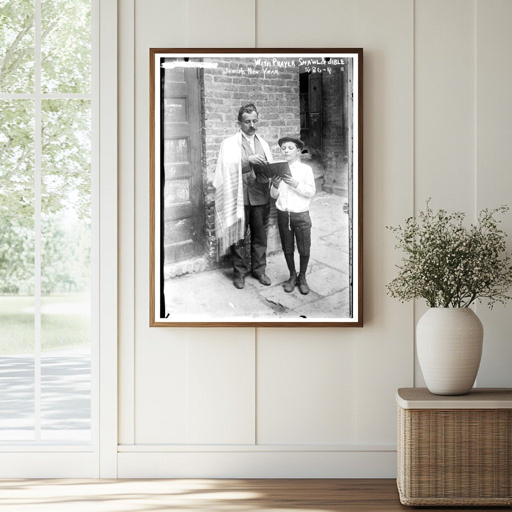 Jewish New Year Reflection with Tallit and Bible