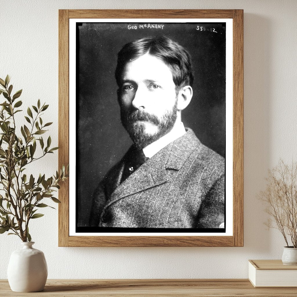 Historic Glass Negative of Early 20th-Century Politician