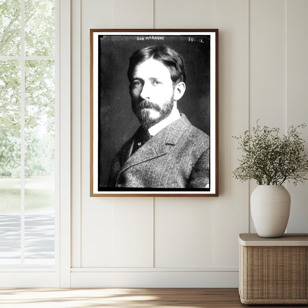 Historic Glass Negative of Early 20th-Century Politician