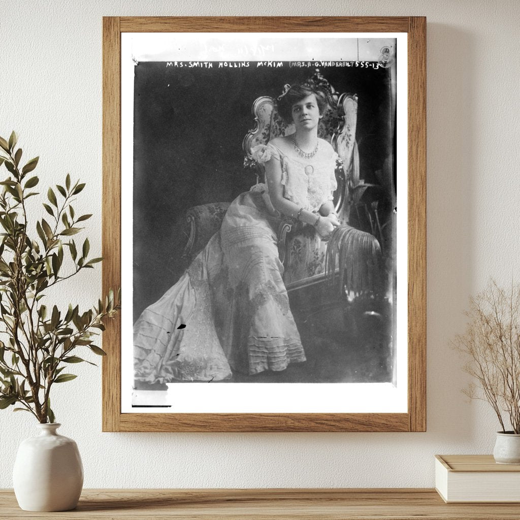 Elegant Society Portrait of Mrs. A.G. Vanderbilt