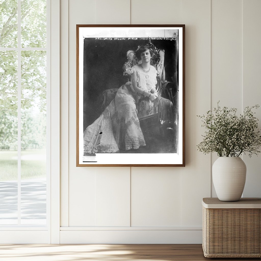 Elegant Society Portrait of Mrs. A.G. Vanderbilt