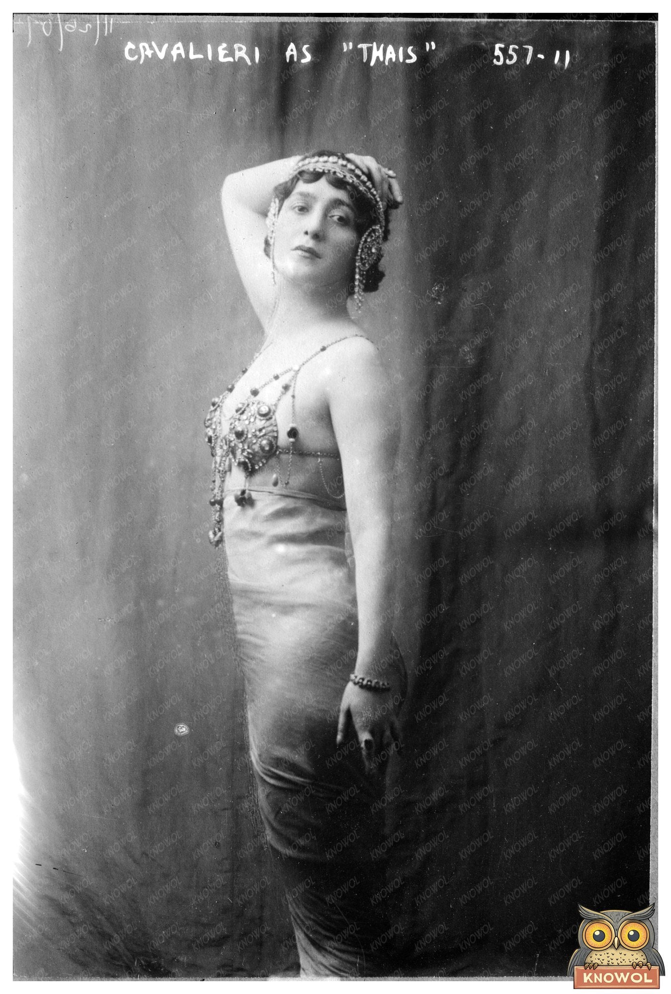 Enchanting 20th Century Actress as Thais in Glass Negative
