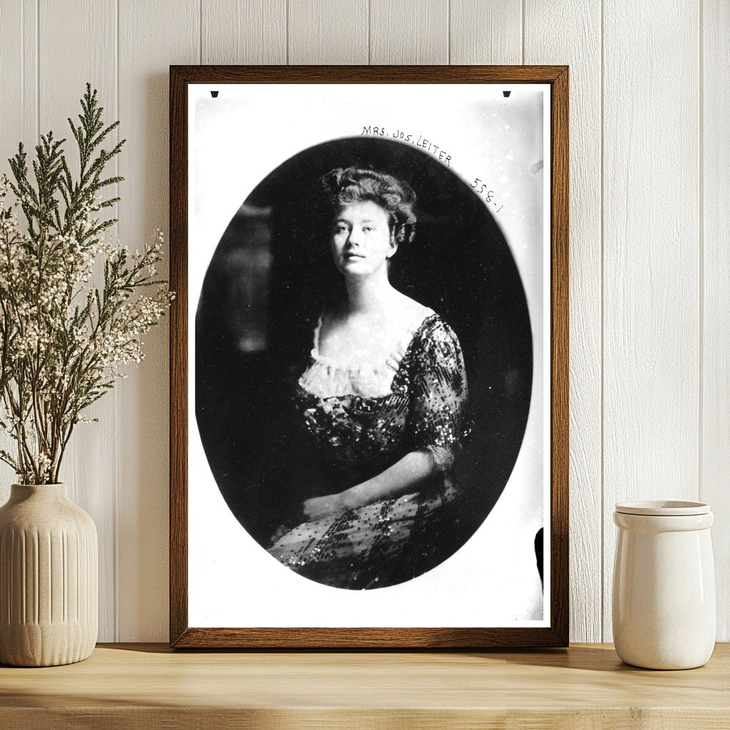 Elegant Portrait of Mrs. Jos. Leiter, Early 20th Century