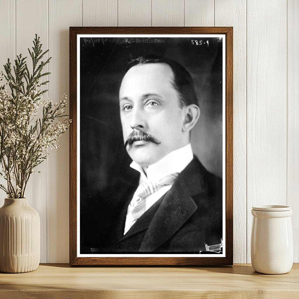 Vintage Portrait of C.G. Dickinson: Early 20th-Century Innov