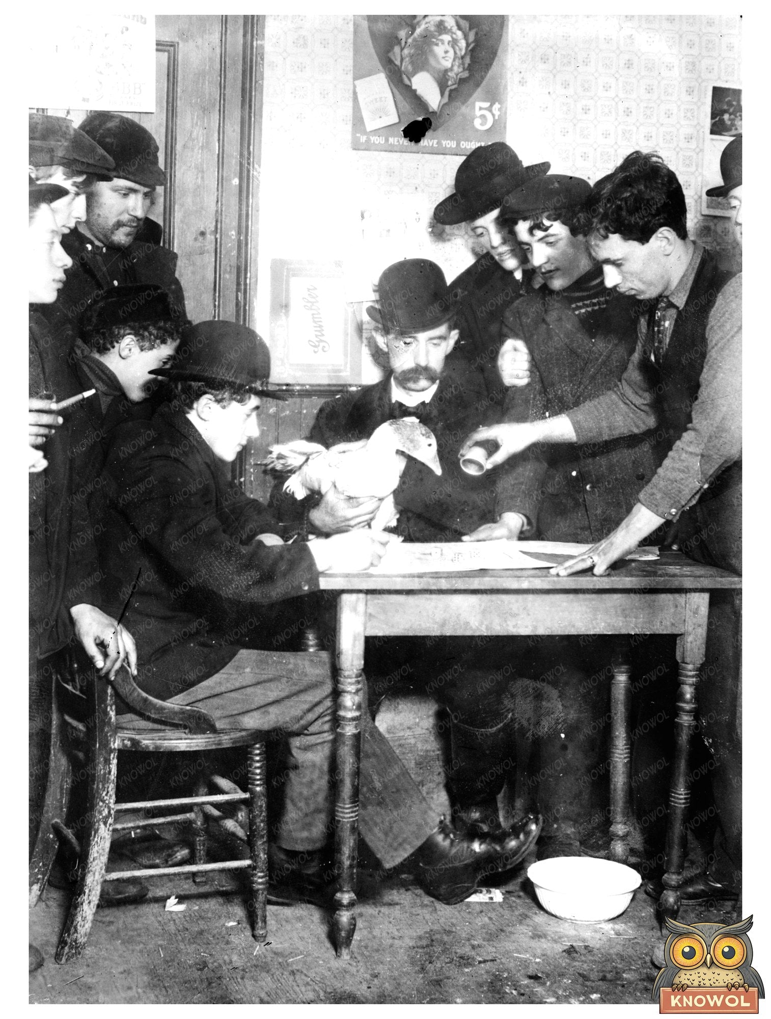 1910 Christmas Raffle Event with Goose Prize