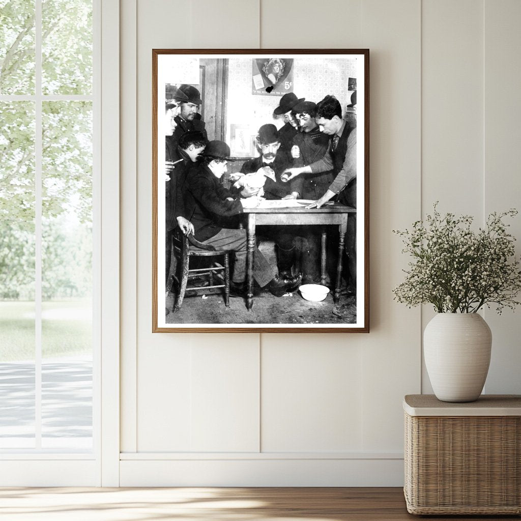 1910 Christmas Raffle Event with Goose Prize