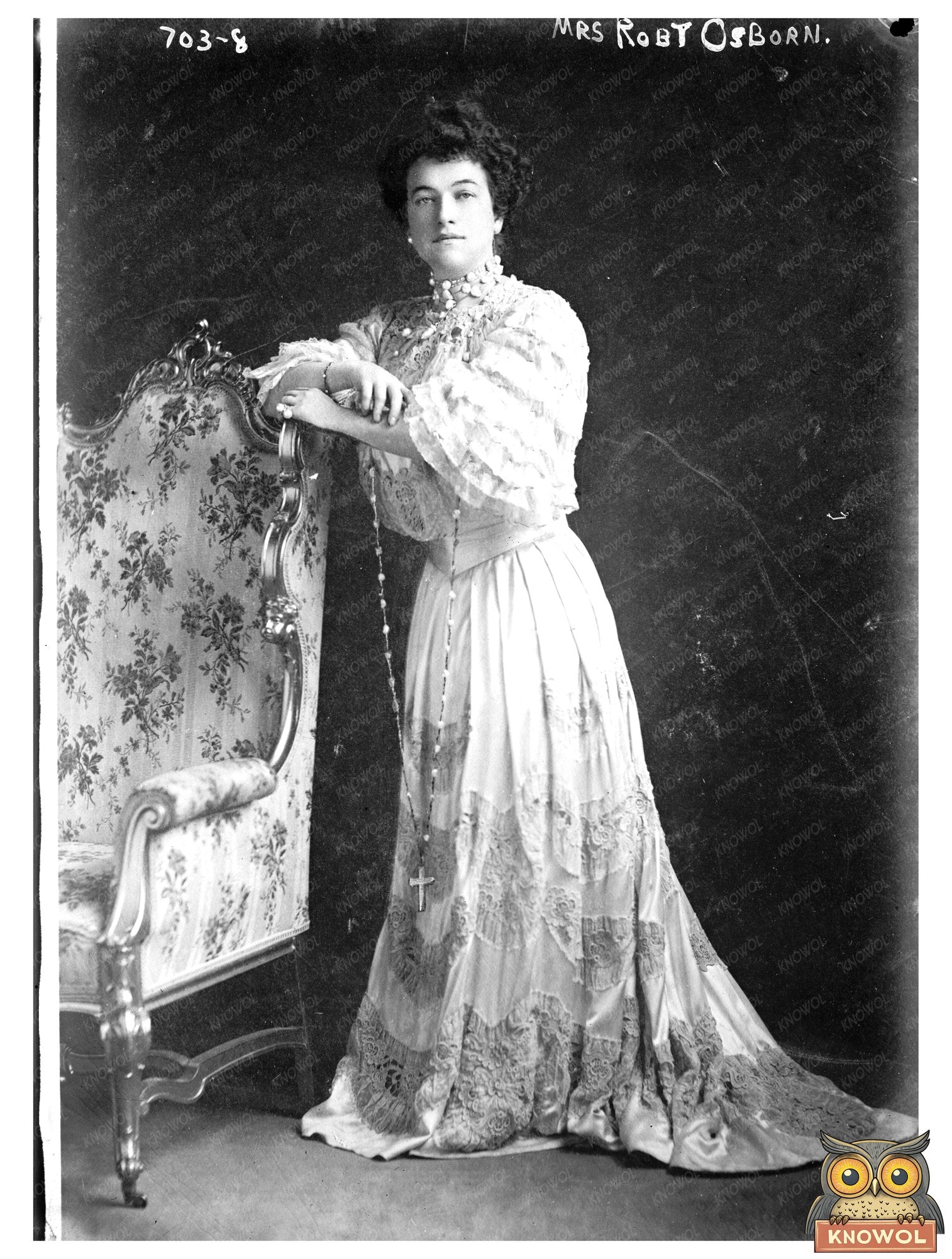 Elegant Early 20th Century Portrait of Mrs. Osborn
