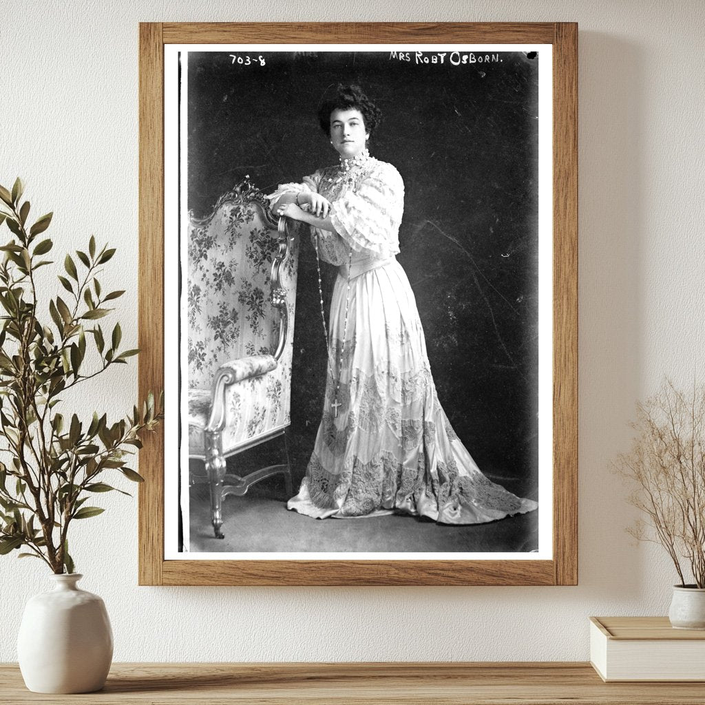 Elegant Early 20th Century Portrait of Mrs. Osborn