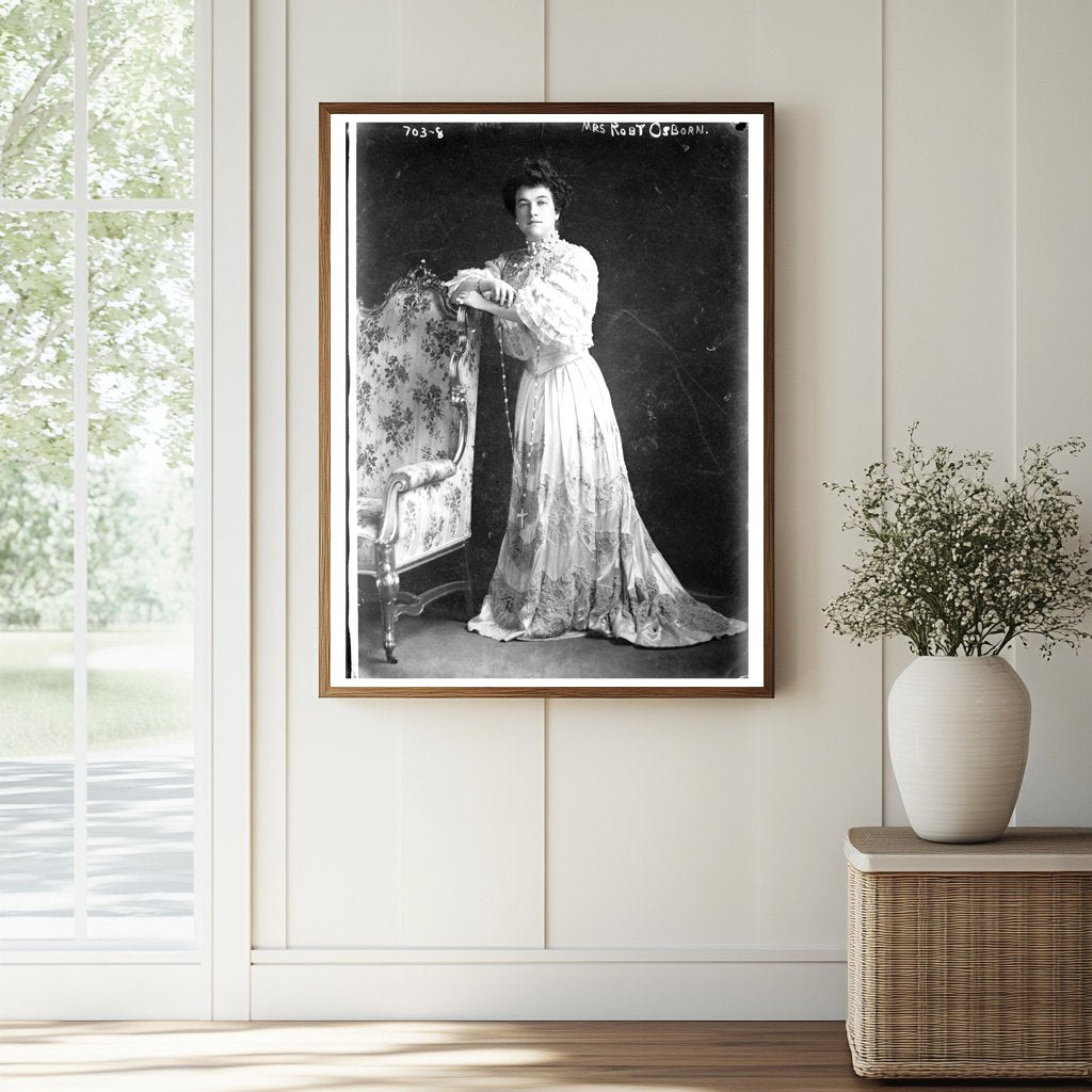 Elegant Early 20th Century Portrait of Mrs. Osborn