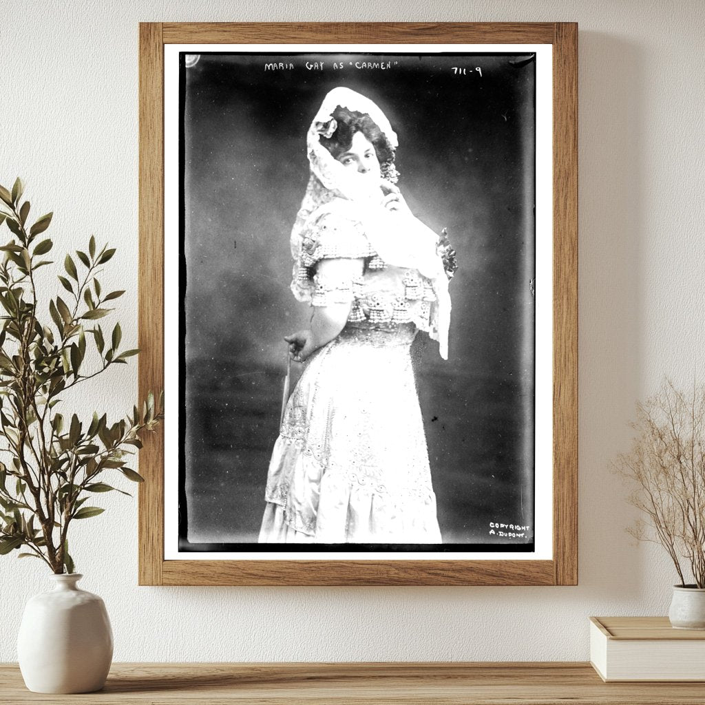 Maria Gay Transforms into Carmen: A Dramatic Portrait