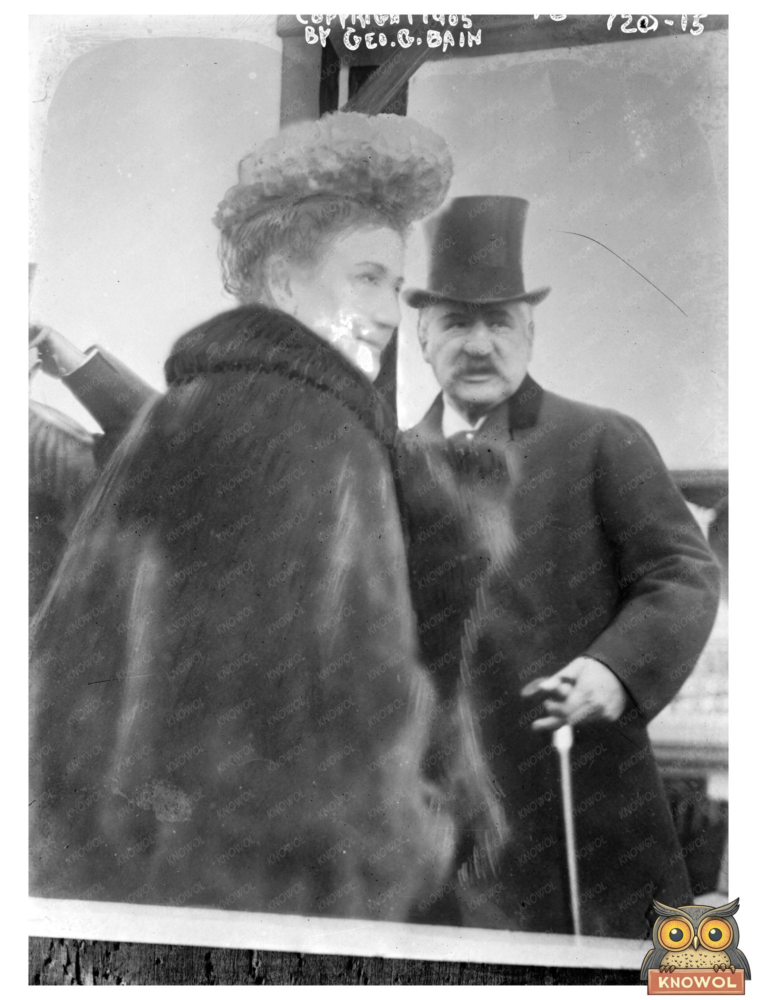 Elegant Duo: J.P. Morgan and Louisa in 1905