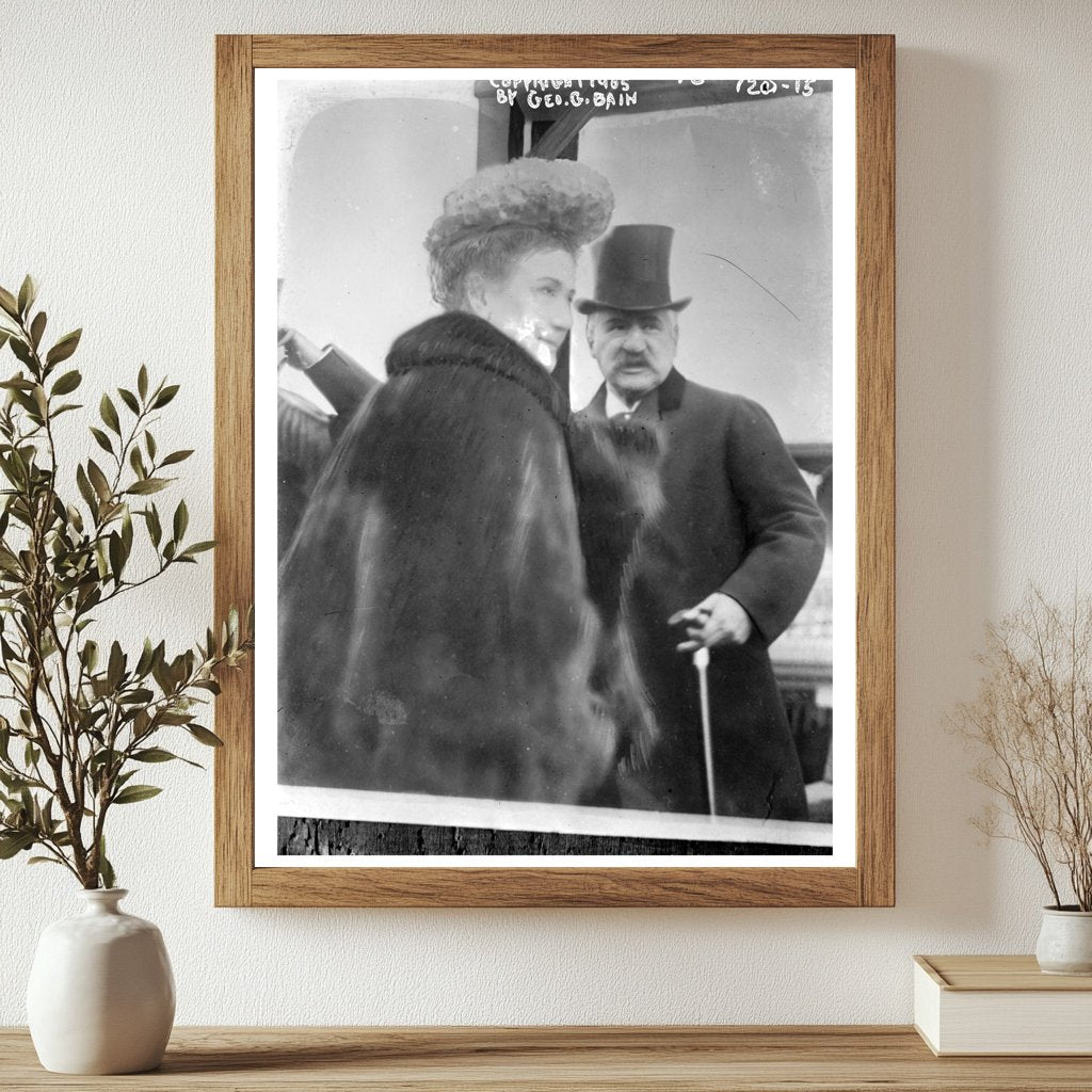 Elegant Duo: J.P. Morgan and Louisa in 1905