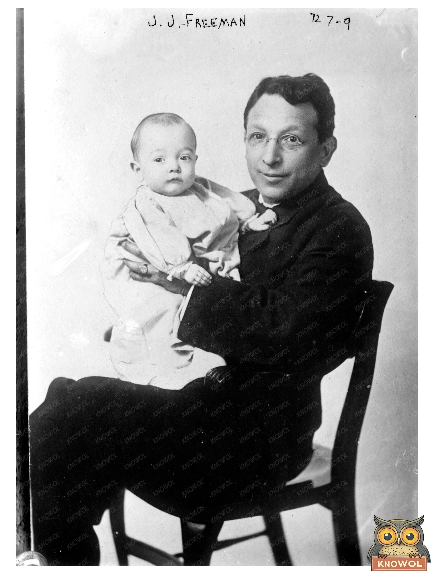 1909 Moment: Gentle Embrace Between Generations