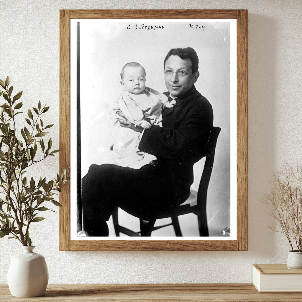 1909 Moment: Gentle Embrace Between Generations