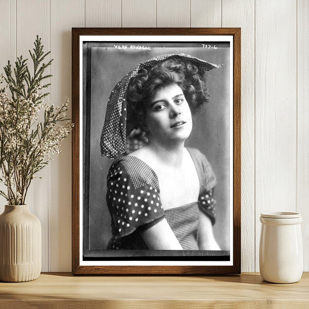 1909 Portrait of Vera Rundell: Icon of Early 20th Century