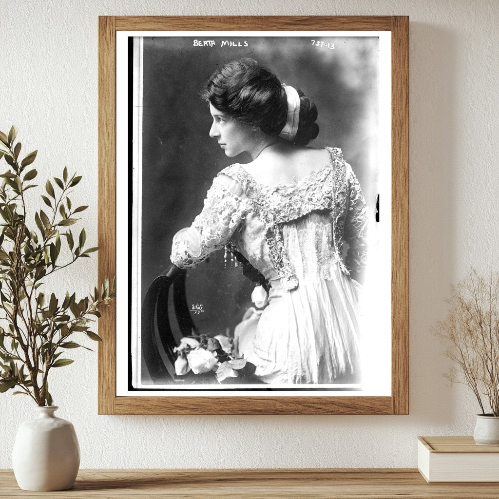 Berta Mills: Vintage Portrait from White, NY