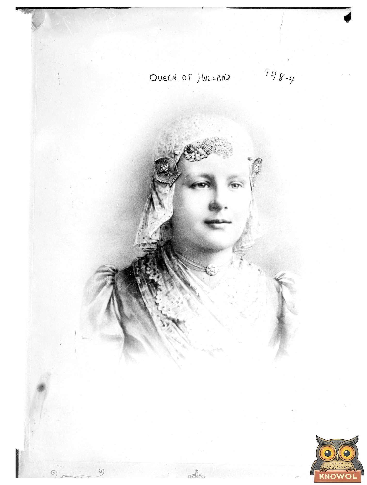 1919 Portrait of Queen Wilhelmina of the Netherlands