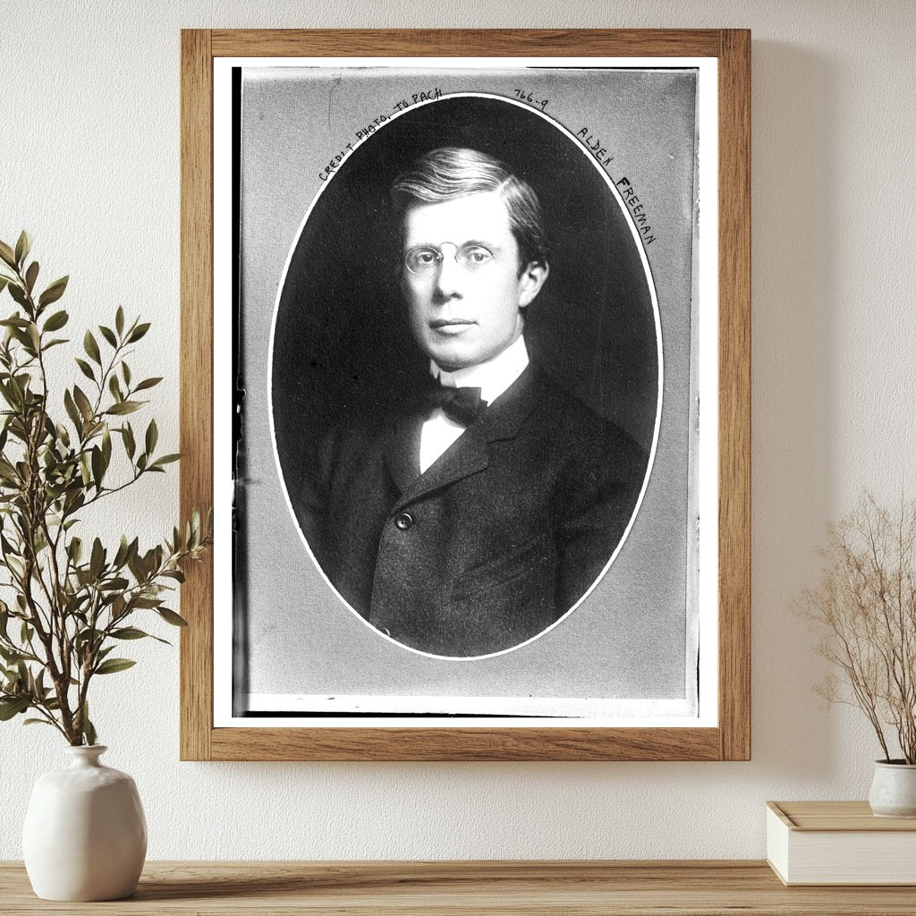 Historic Portrait of Alden Freeman in 1905 NYC
