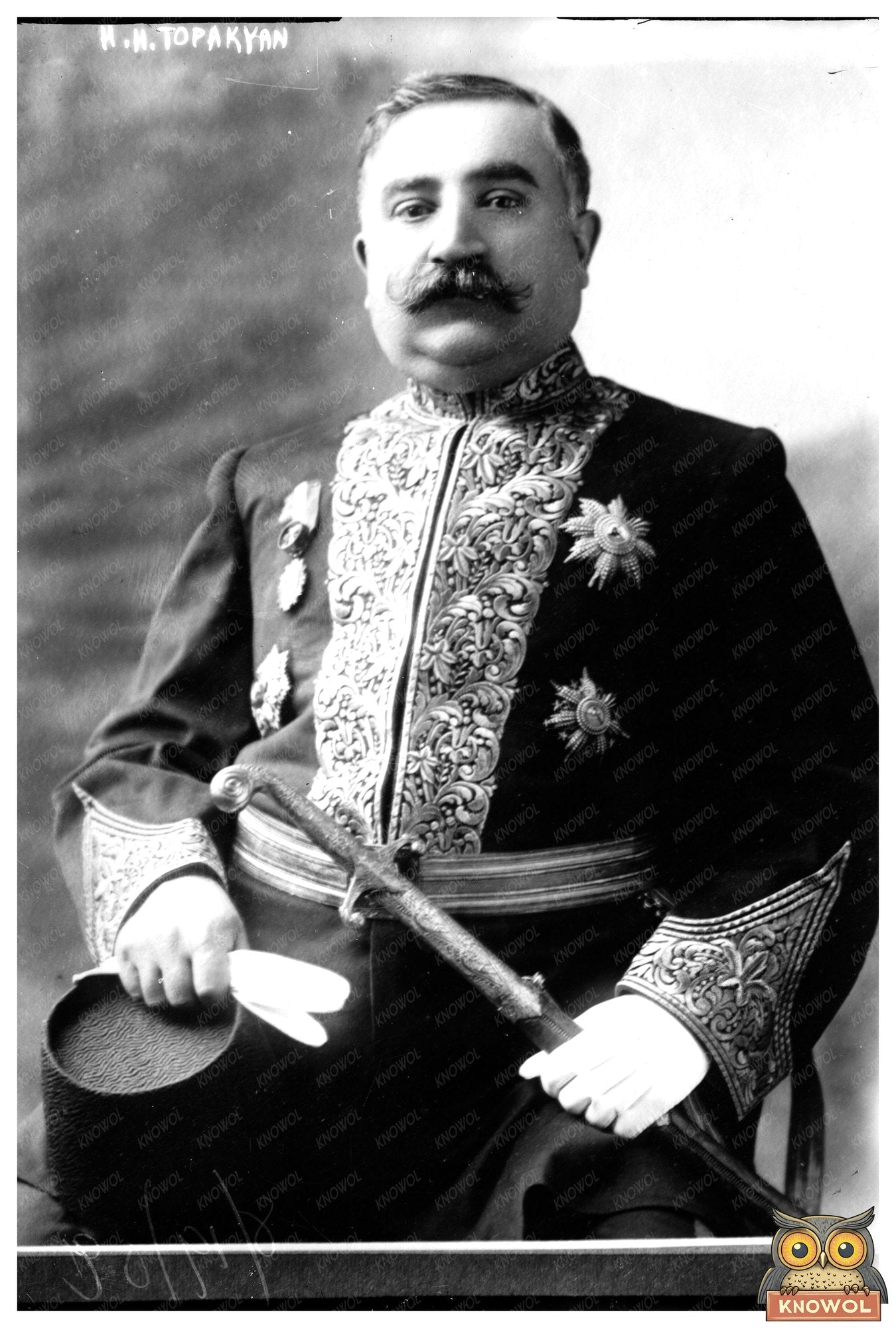 Portrait of H. H. Topakyan in Glass Negative Format