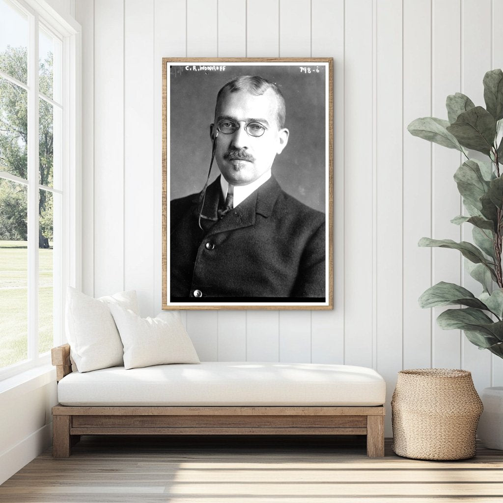 C.R. Woodruff Portrait: Vintage Glass Negative Image