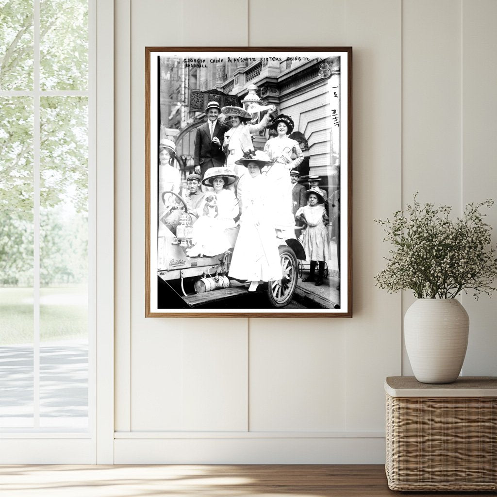 1909: Georgia Caine & Anshutz Sisters at Baseball Game